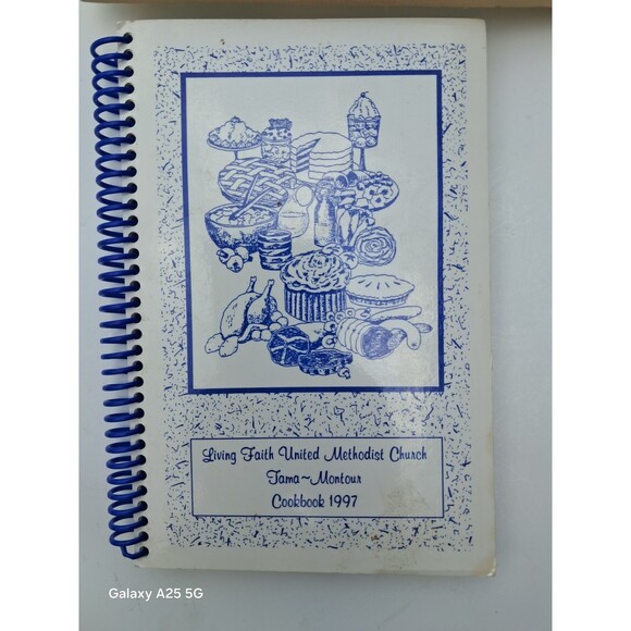 Tama-Montour Iowa Church Cookbook Spiral Bound 1997 Living Faith UMC Recipe - Picture 1 of 6